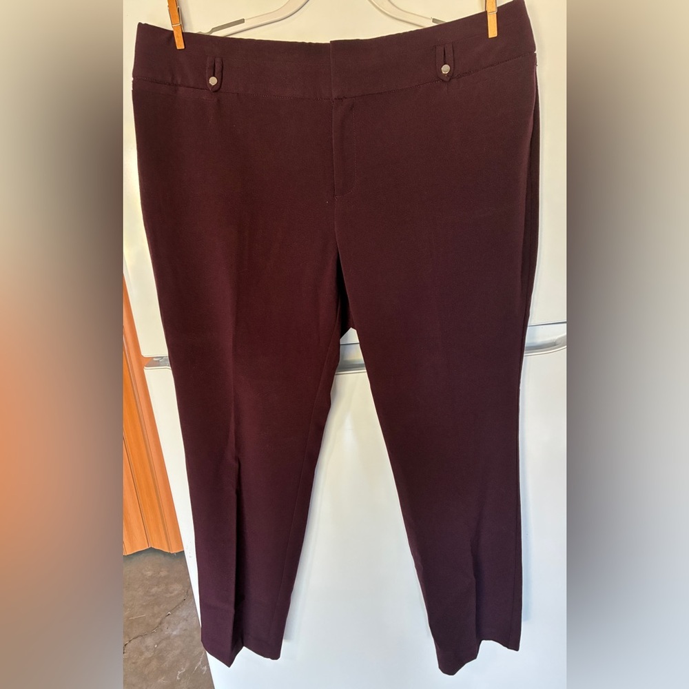 REDUCED!! Christopher & Banks Women’s Petite Deep Burgundy/Plum Dress Pants